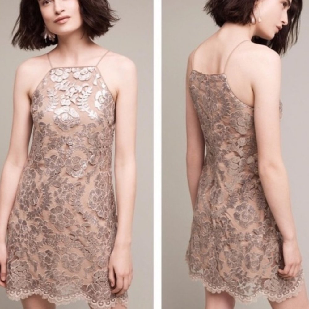 ANTHROPOLOGIE LUCY PARIS SHIMMER DRESS